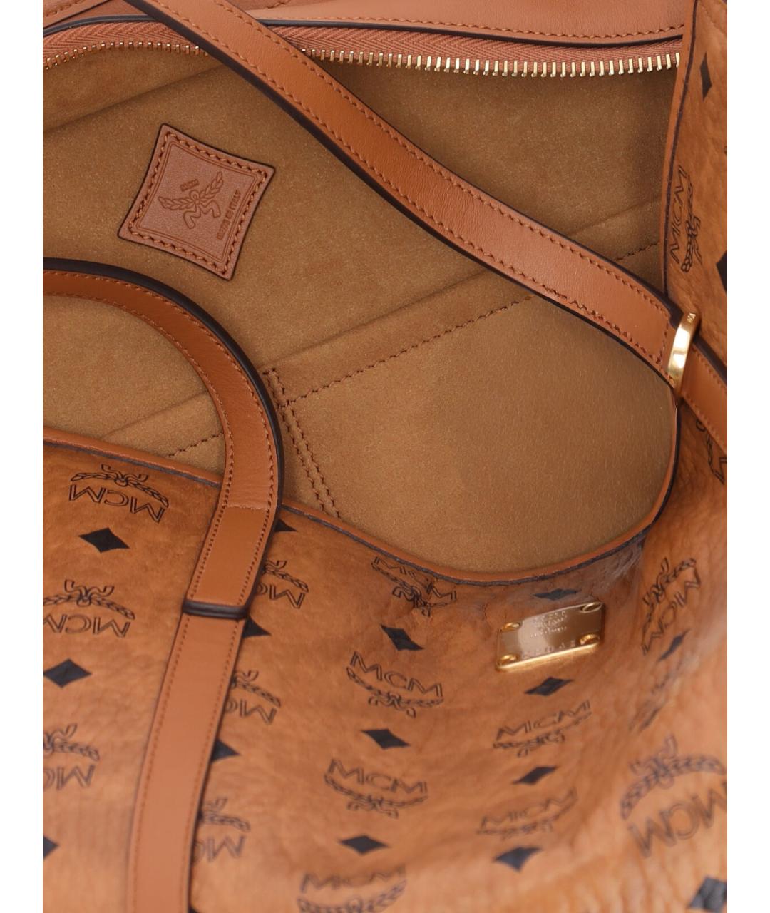 MCM Коричневая сумка тоут из искусственной кожи, фото 4