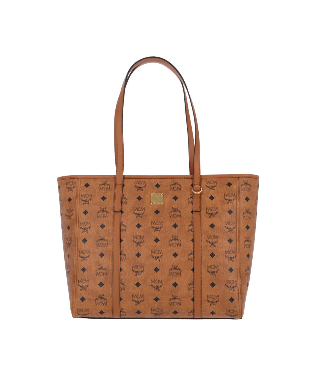 MCM Коричневая сумка тоут из искусственной кожи, фото 1