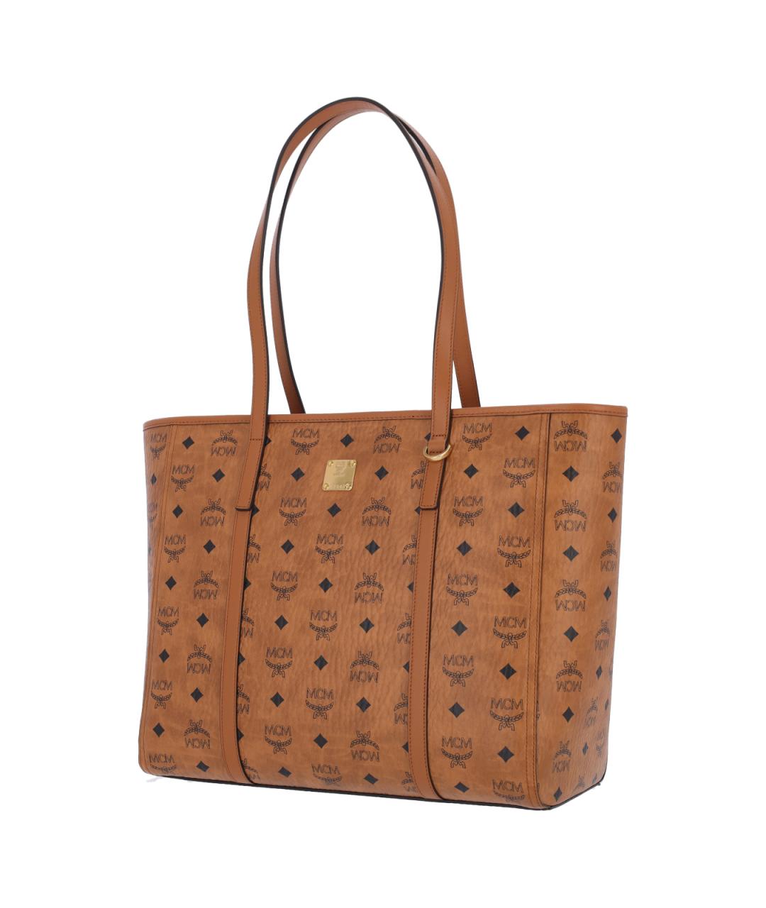 MCM Коричневая сумка тоут из искусственной кожи, фото 2