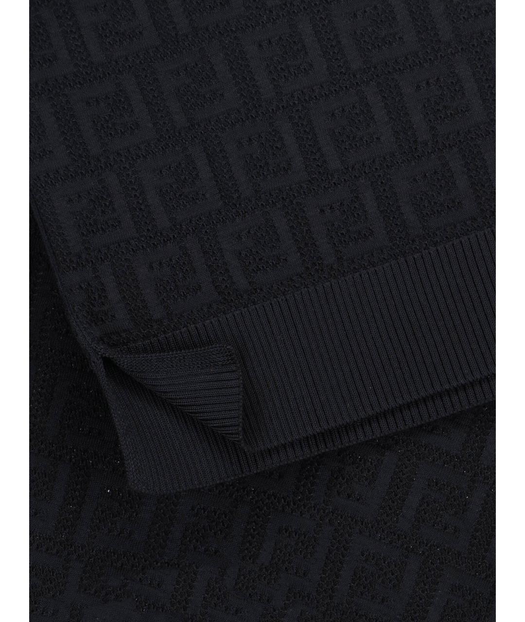 FENDI Черный хлопковый джемпер / свитер, фото 3