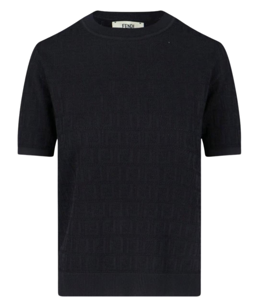 FENDI Черный хлопковый джемпер / свитер, фото 1