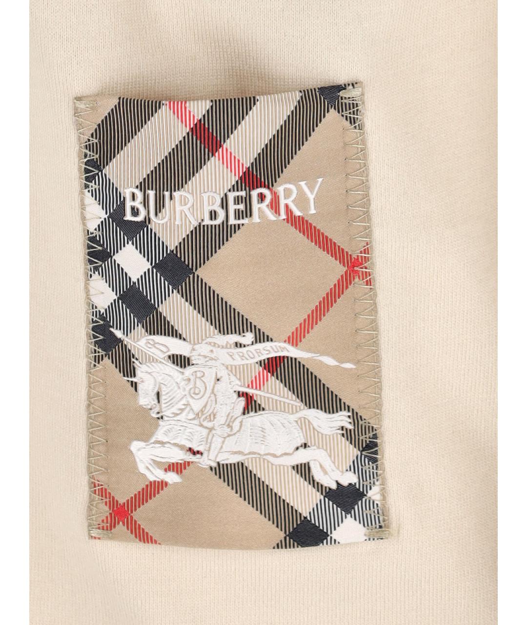BURBERRY Хлопковая футболка, фото 3