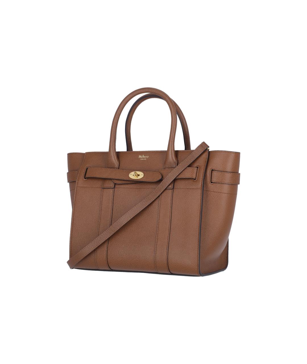 MULBERRY Коричневая кожаная сумка тоут, фото 2