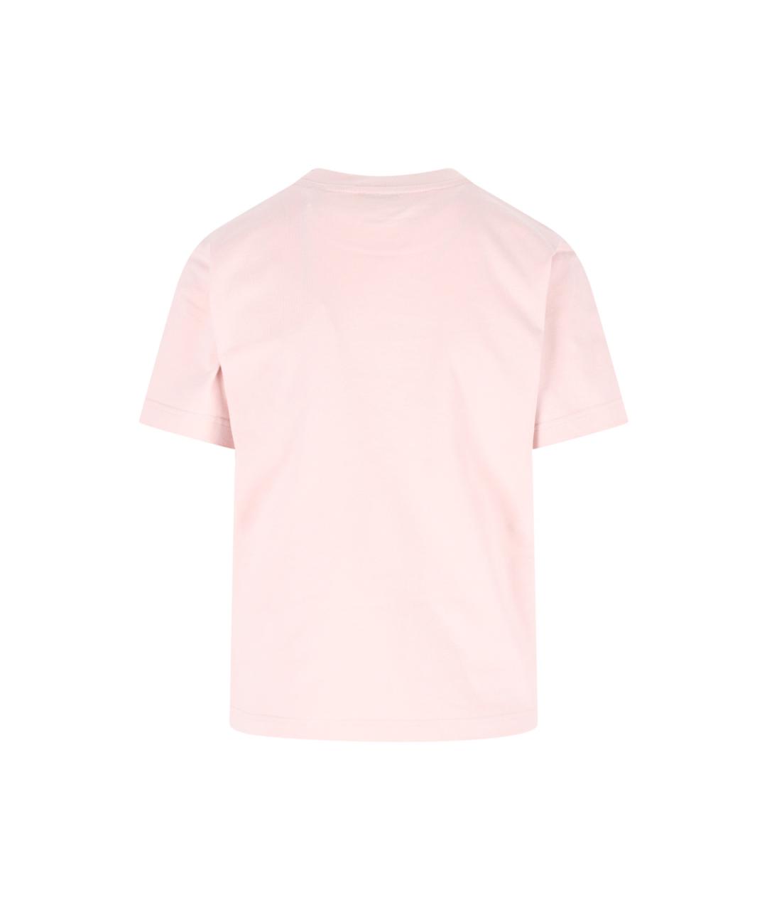 BURBERRY Розовая хлопковая футболка, фото 2