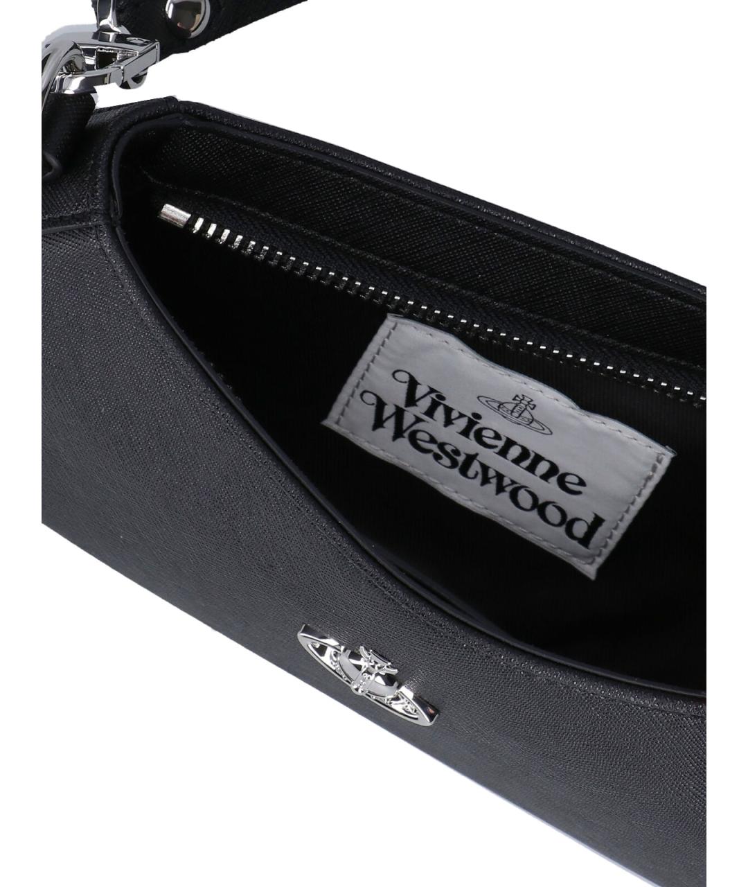 VIVIENNE WESTWOOD Черная сумка через плечо из искусственной кожи, фото 4