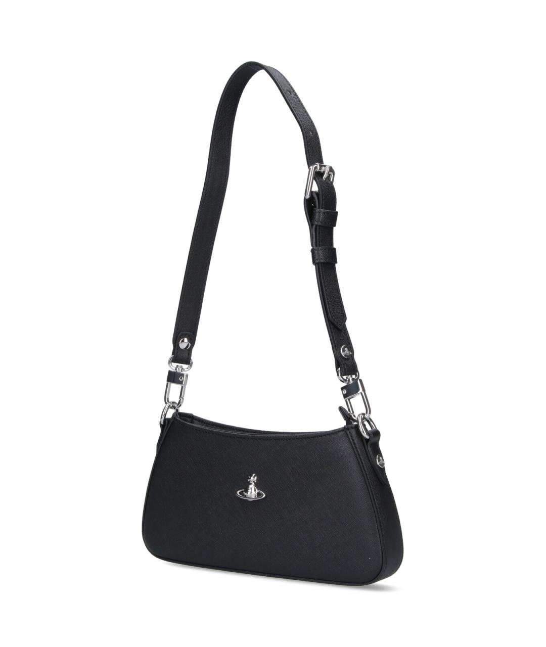 VIVIENNE WESTWOOD Черная сумка через плечо из искусственной кожи, фото 2