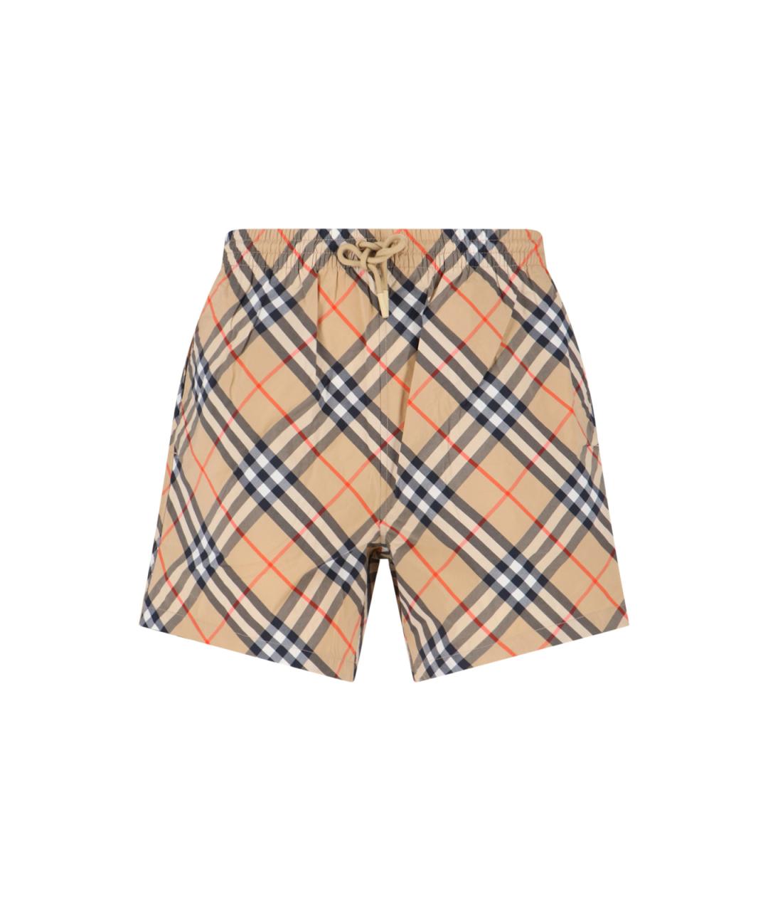 BURBERRY Бежевые полиамидовые плавки, фото 1