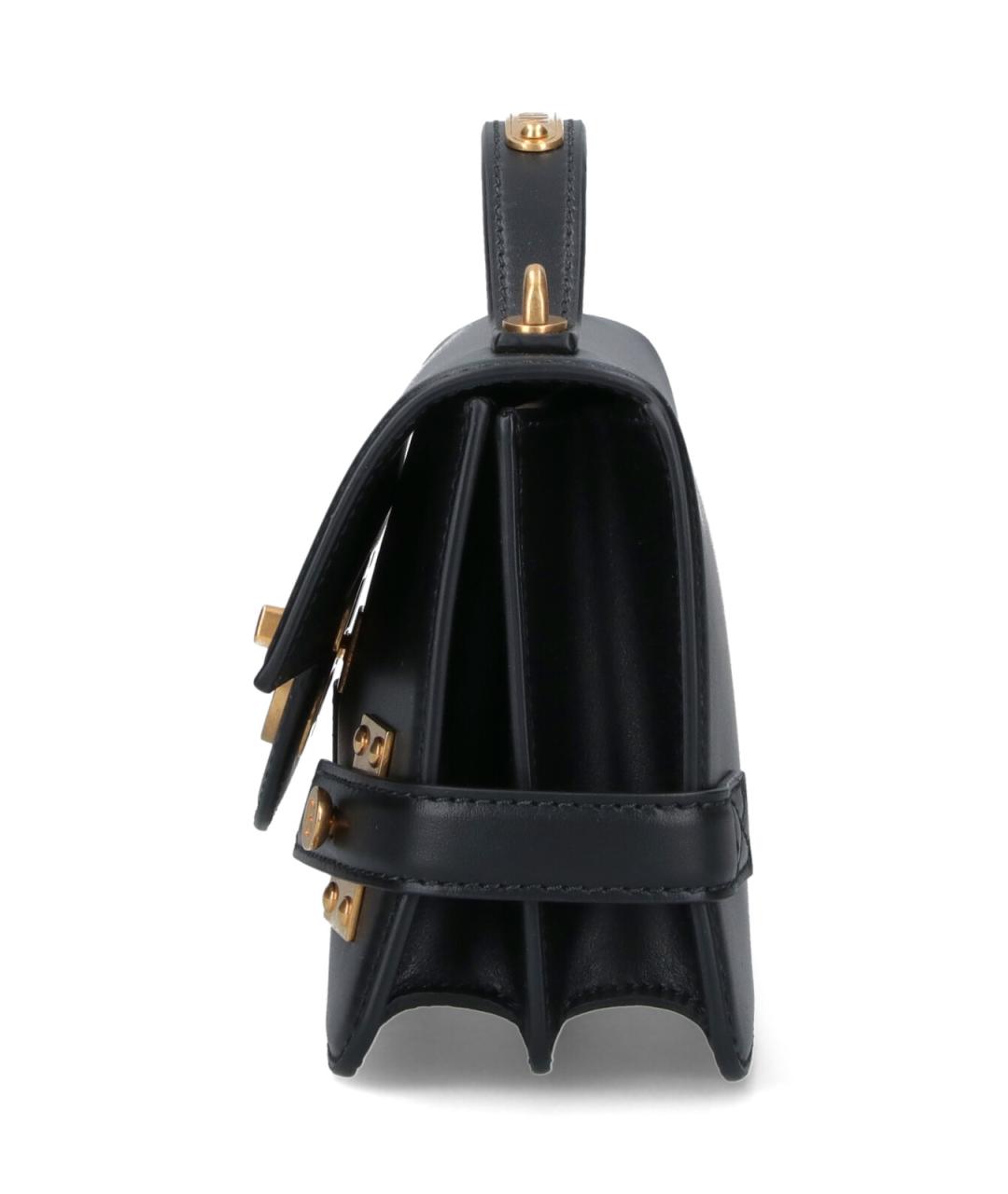 BALMAIN Черная кожаная сумка с короткими ручками, фото 5