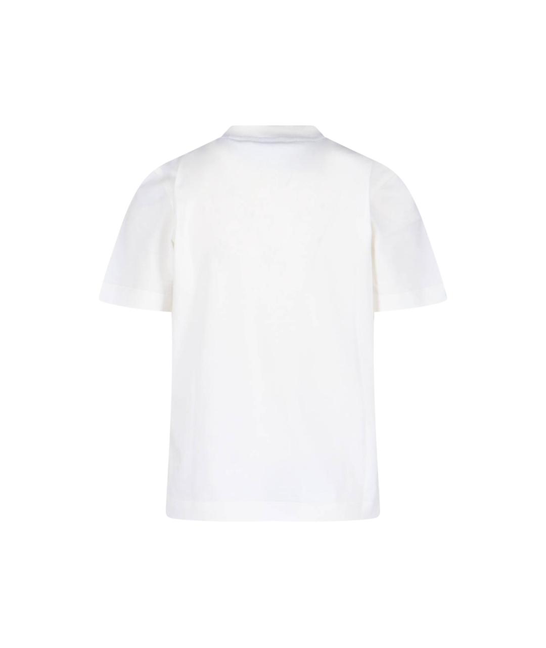 BURBERRY Белая хлопковая футболка, фото 2