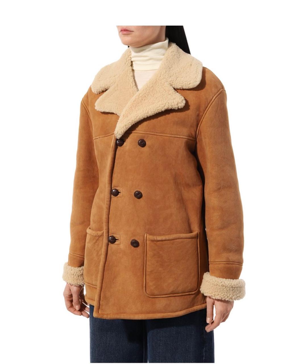 GUCCI Бежевая меховая дубленка, фото 2