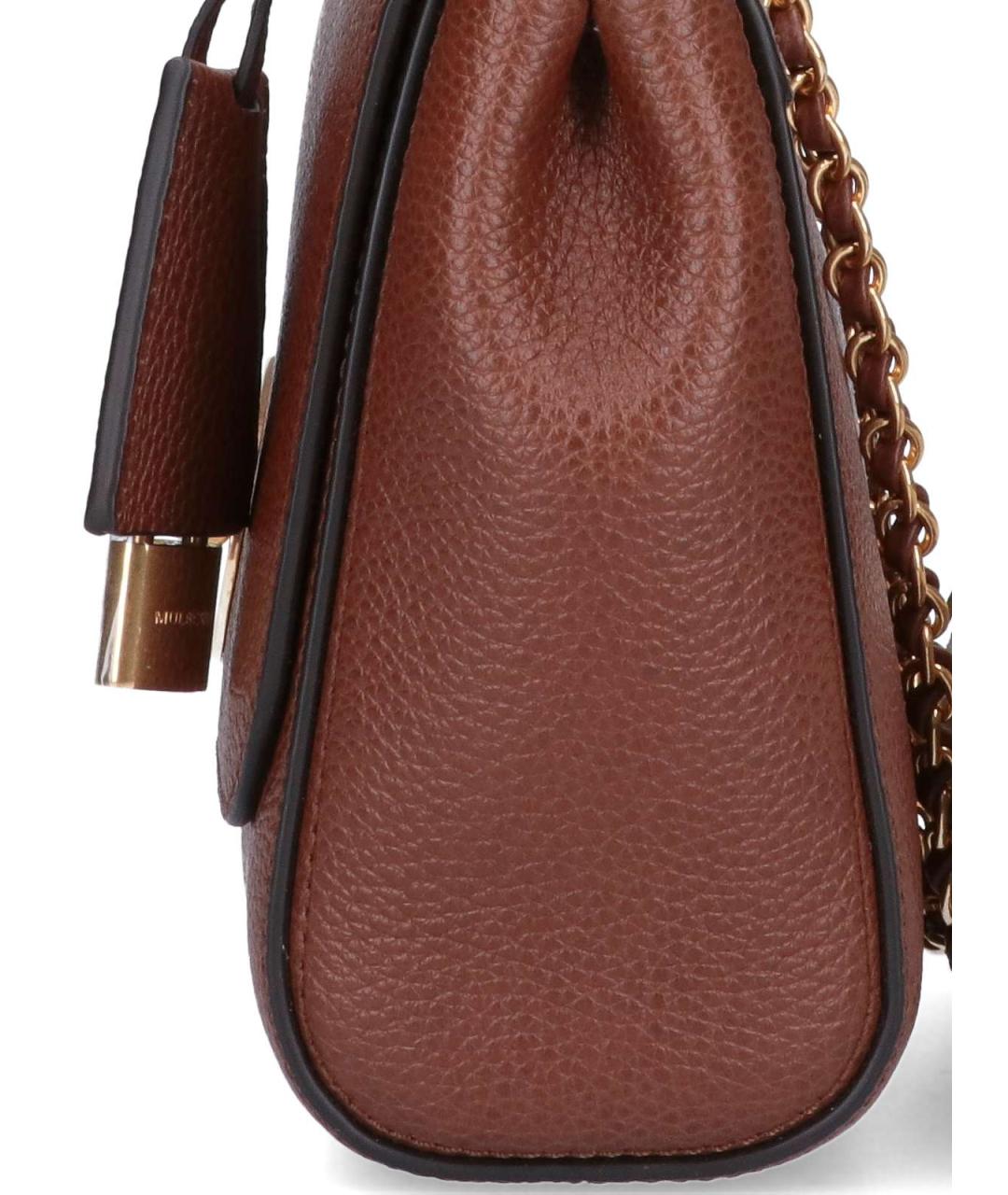 MULBERRY Коричневая кожаная сумка через плечо, фото 5