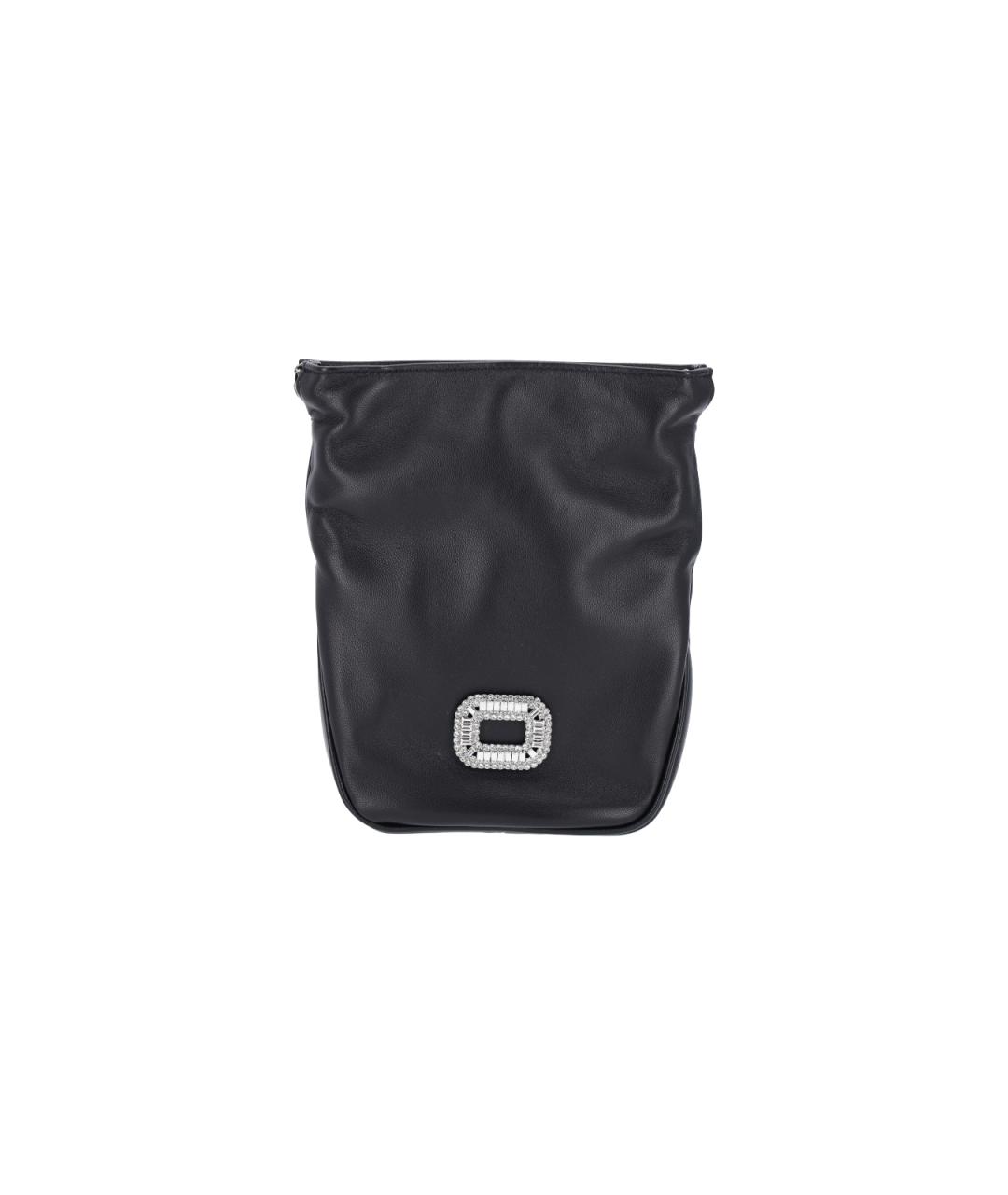 ROGER VIVIER Черная кожаная сумка через плечо, фото 1