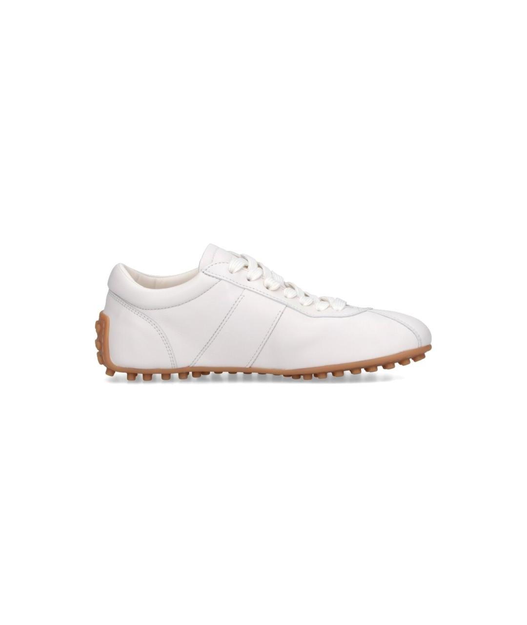 TOD'S Белые кожаные кроссовки, фото 1