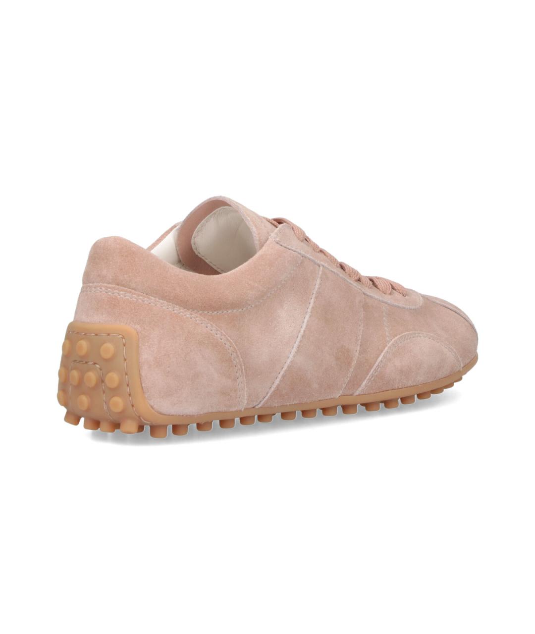 TOD'S Розовые кожаные кроссовки, фото 4
