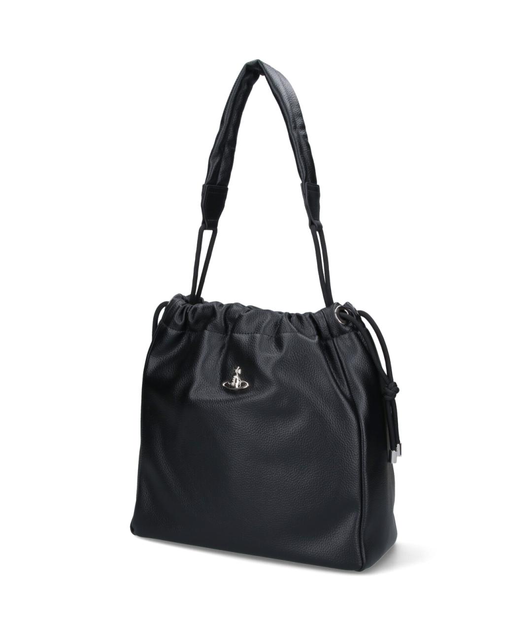 VIVIENNE WESTWOOD Черная сумка через плечо из искусственной кожи, фото 2