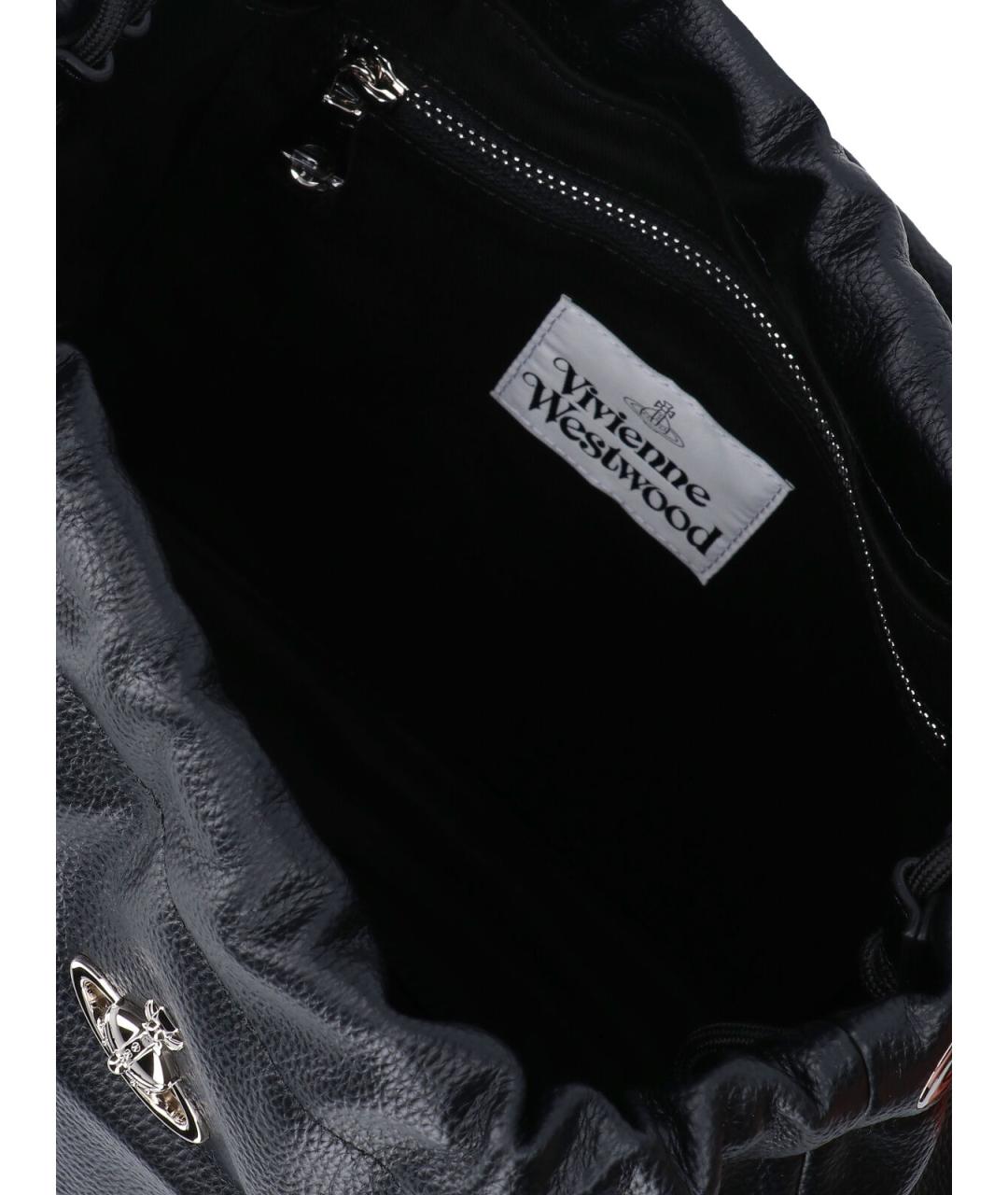 VIVIENNE WESTWOOD Черная сумка через плечо из искусственной кожи, фото 4