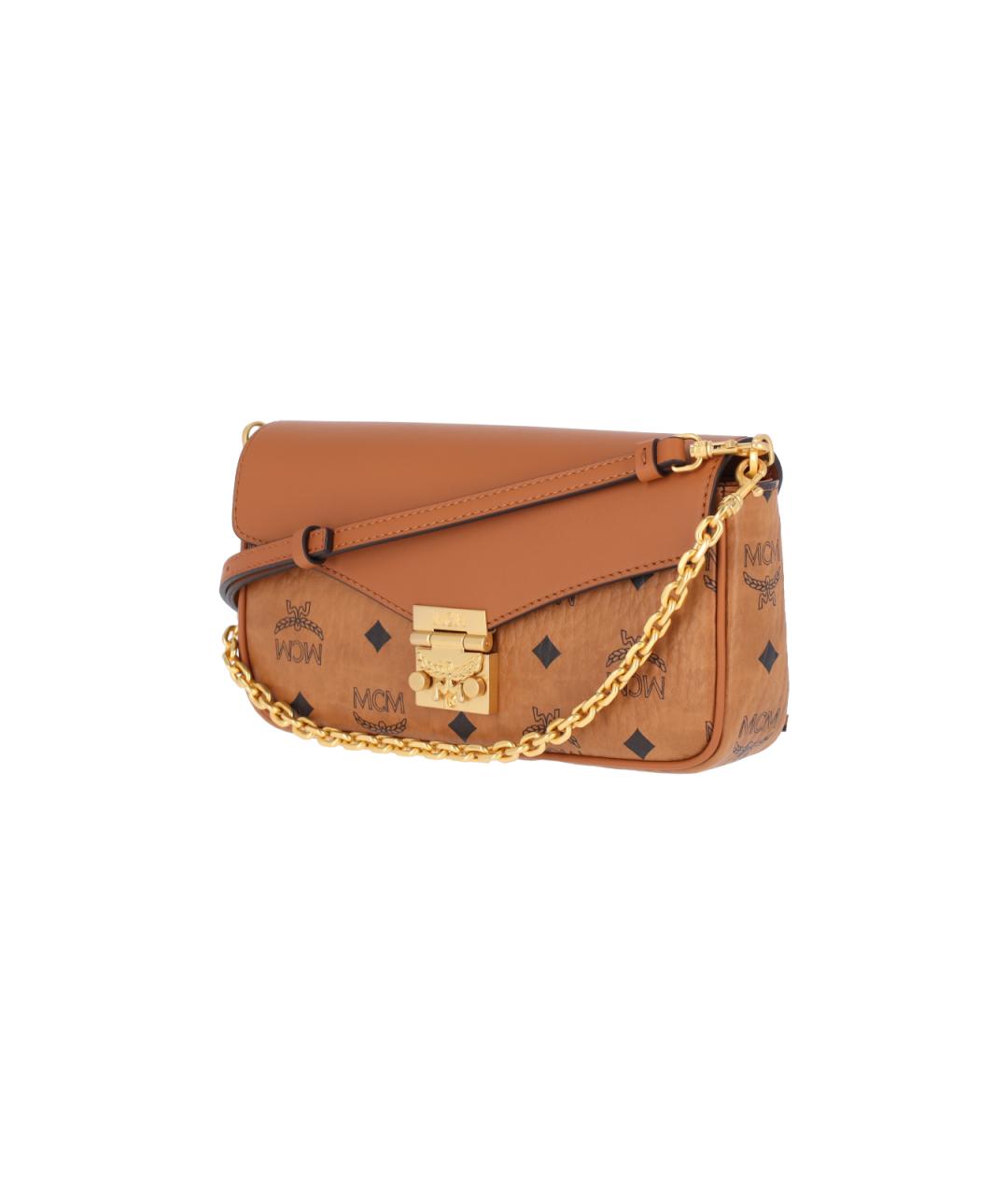 MCM Коричневая сумка через плечо из искусственной кожи, фото 2