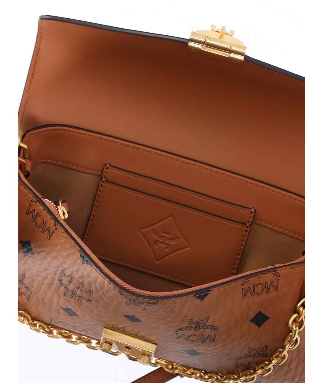 MCM Коричневая сумка через плечо из искусственной кожи, фото 4