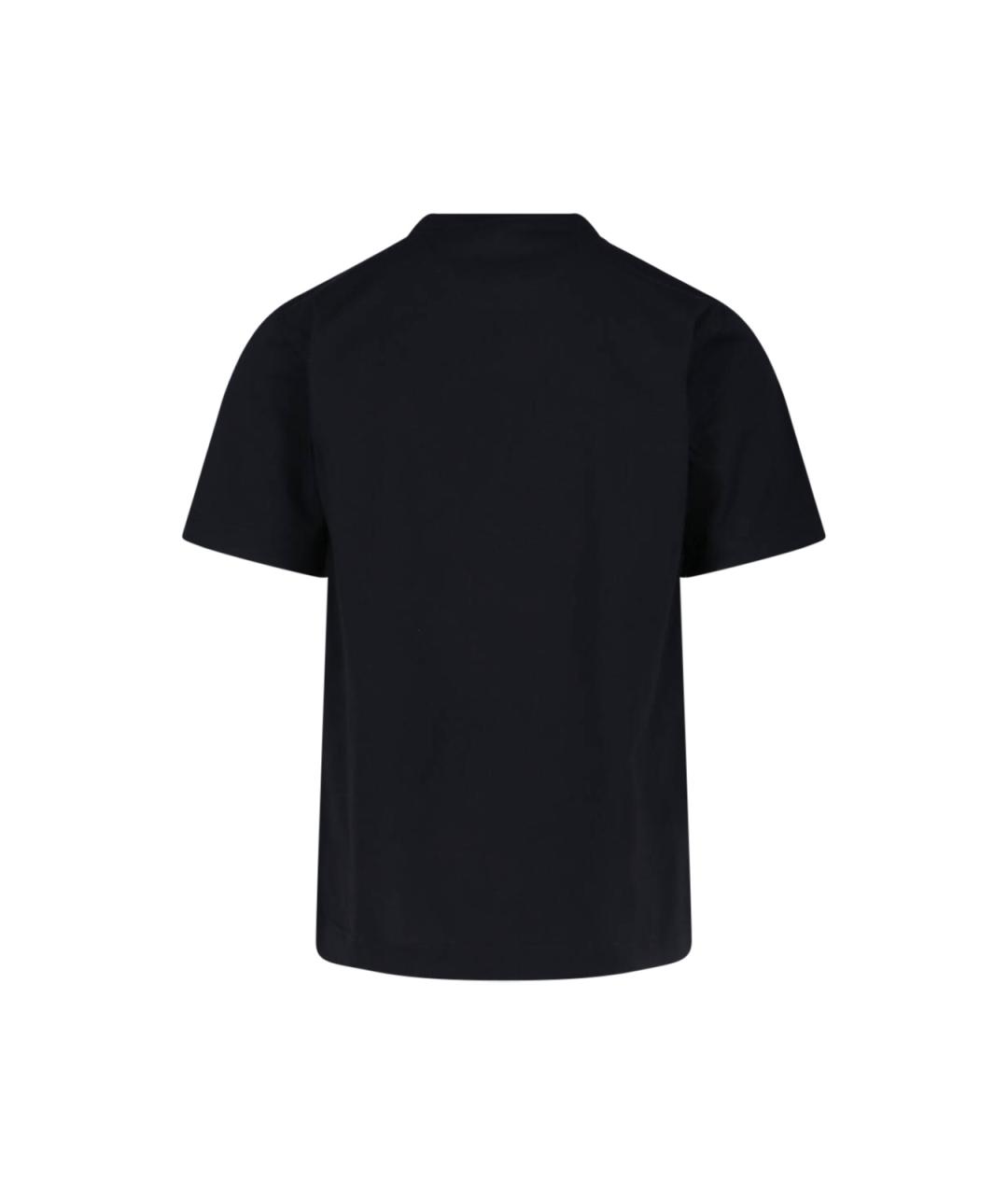 BURBERRY Черная хлопковая футболка, фото 2