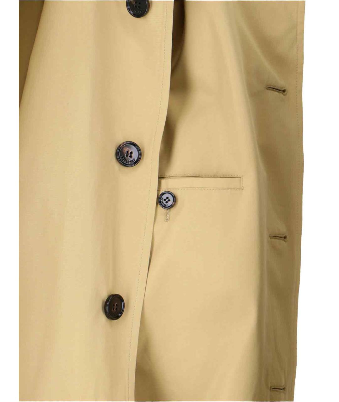 BURBERRY Бежевый хлопковый тренч / плащ, фото 5