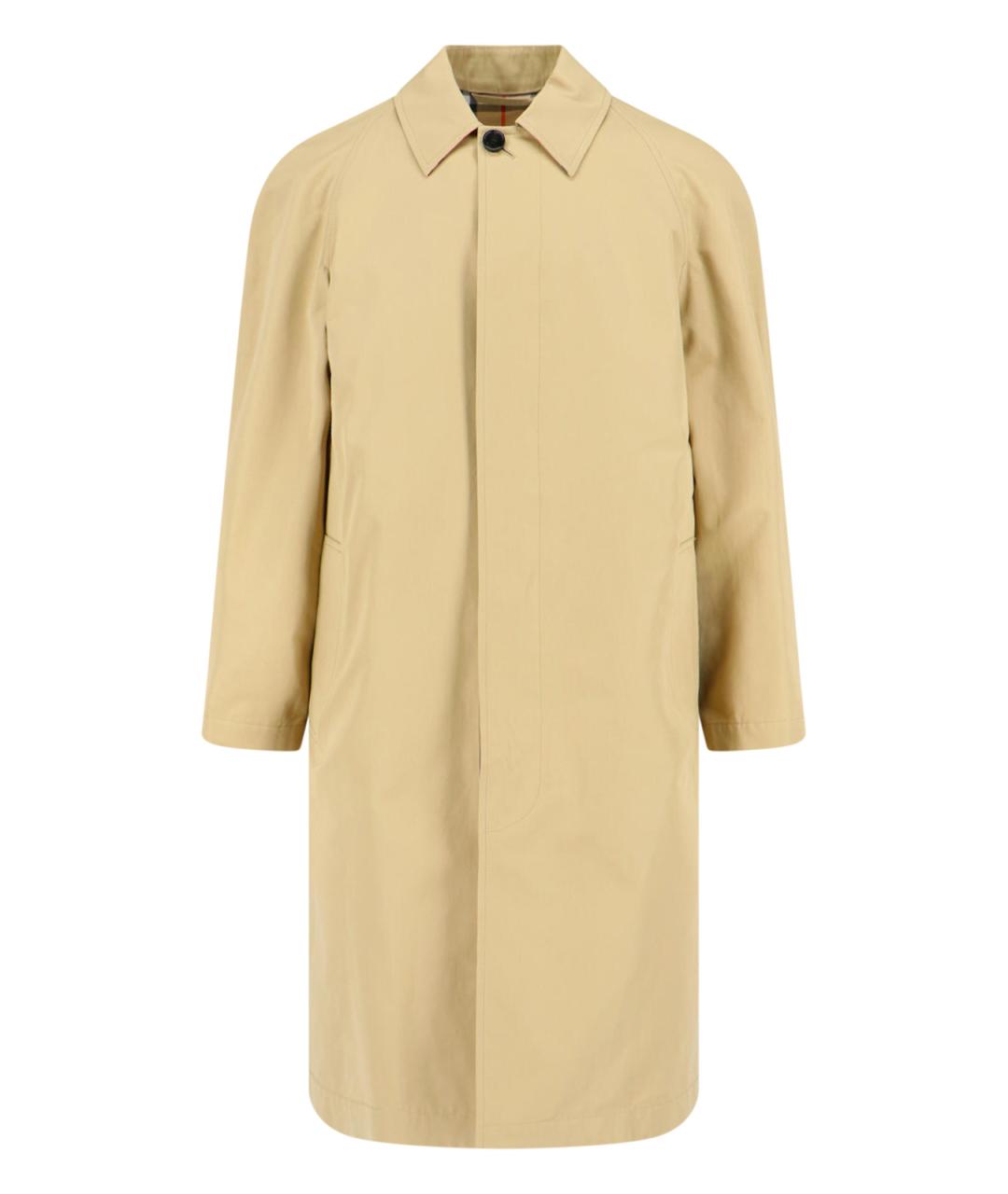 BURBERRY Бежевый хлопковый тренч / плащ, фото 1