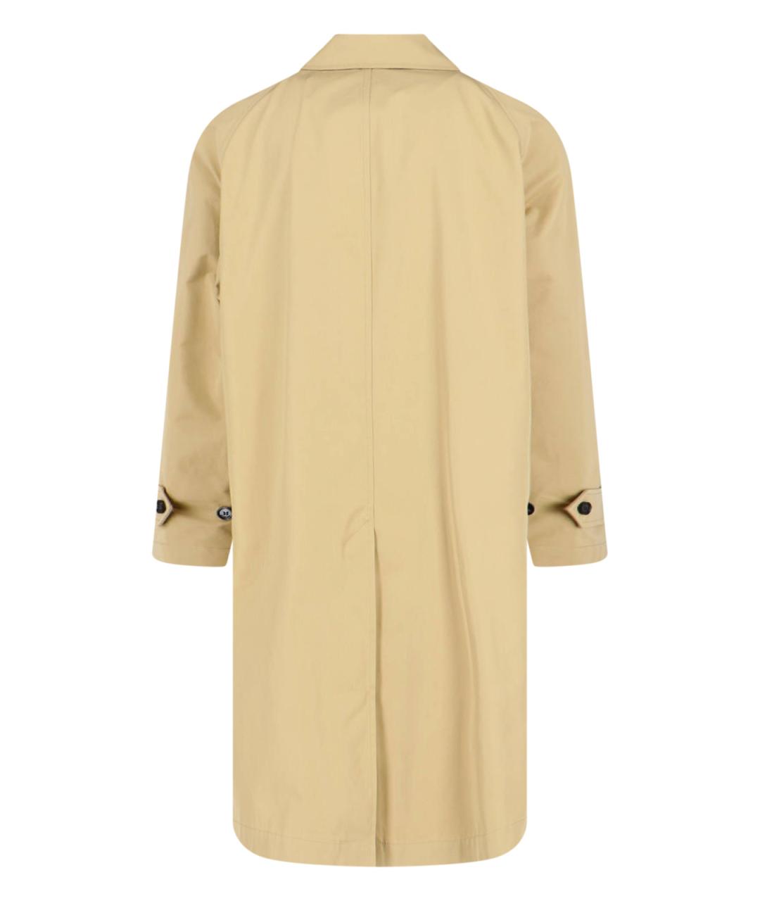 BURBERRY Бежевый хлопковый тренч / плащ, фото 2