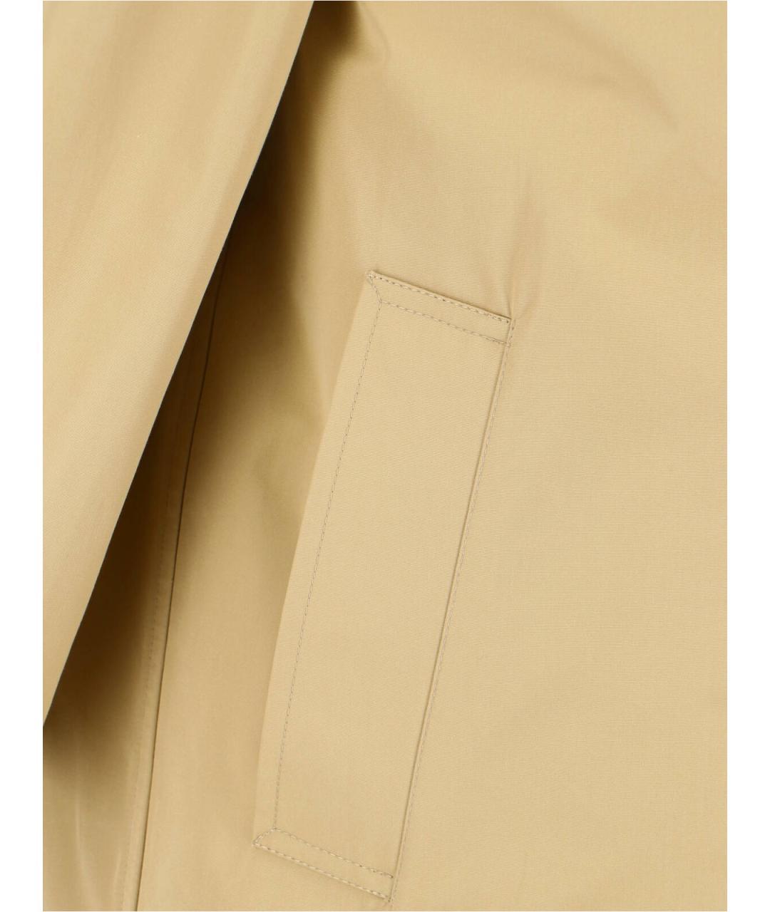 BURBERRY Бежевый хлопковый тренч / плащ, фото 4