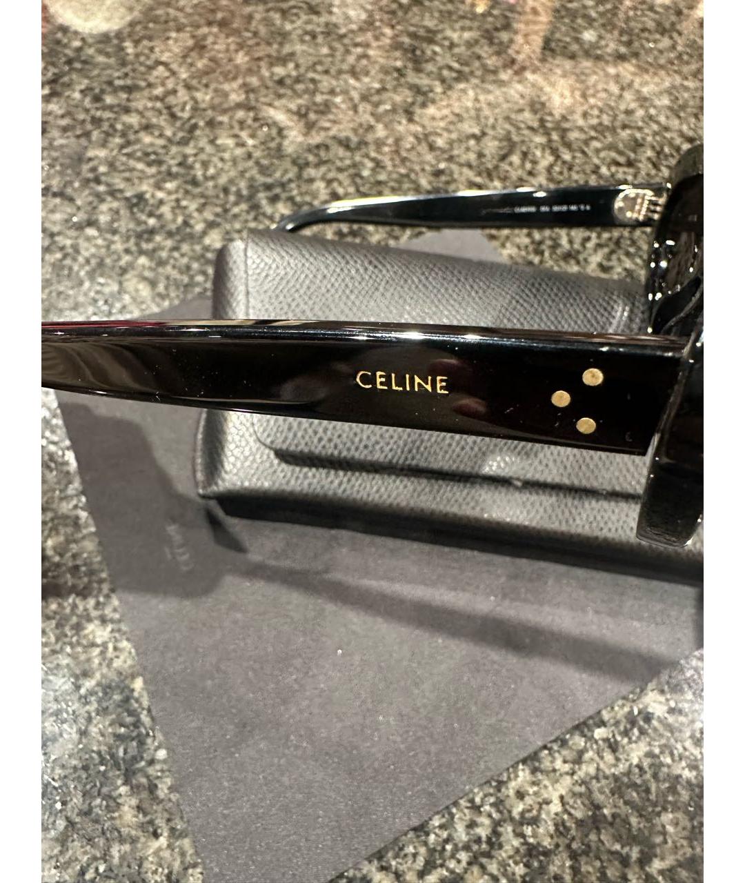 CELINE Черные пластиковые солнцезащитные очки, фото 2