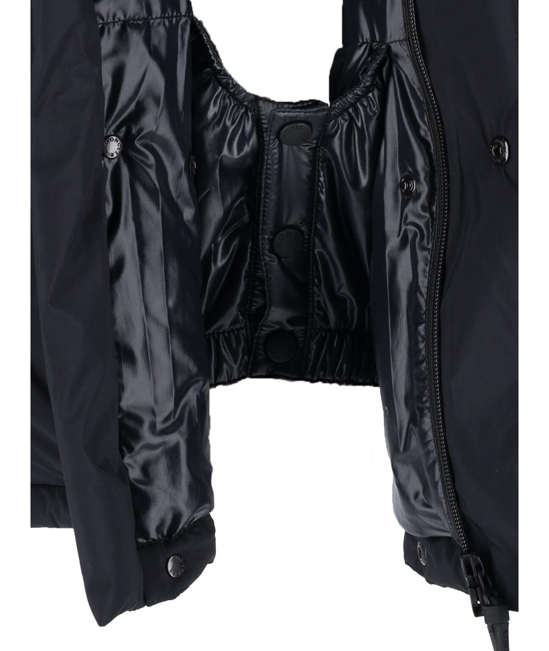 MONCLER GRENOBLE Черный полиэстеровый пуховик, фото 4