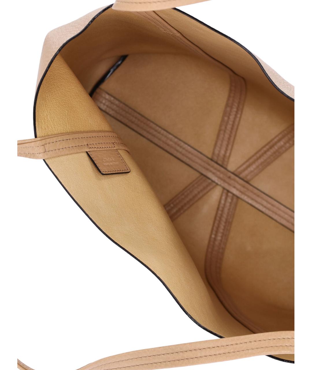 CHLOE Коричневая кожаная сумка через плечо, фото 4