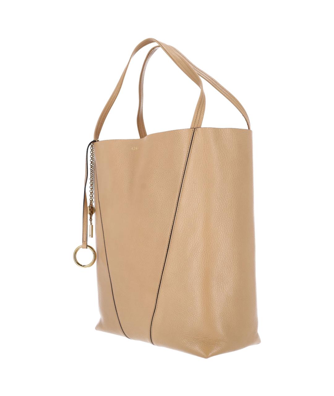 CHLOE Коричневая кожаная сумка через плечо, фото 2