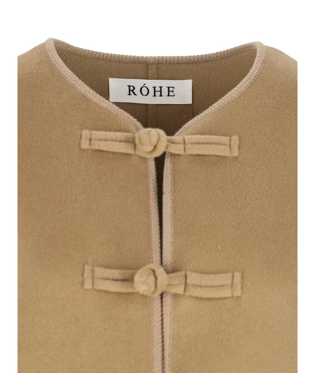 ROHE Коричневое шерстяное пальто, фото 3