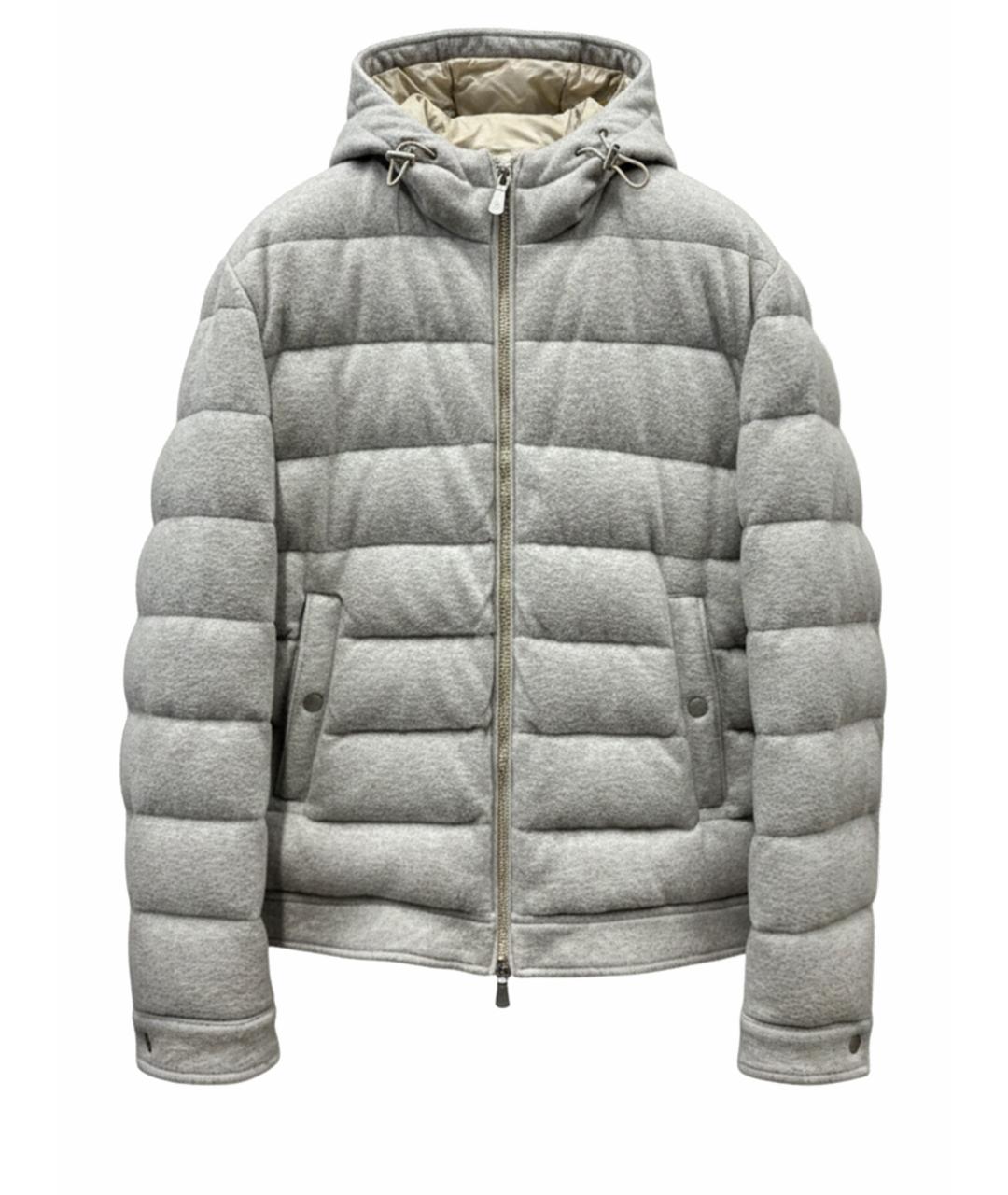 ELEVENTY Серый кашемировый пуховик, фото 1