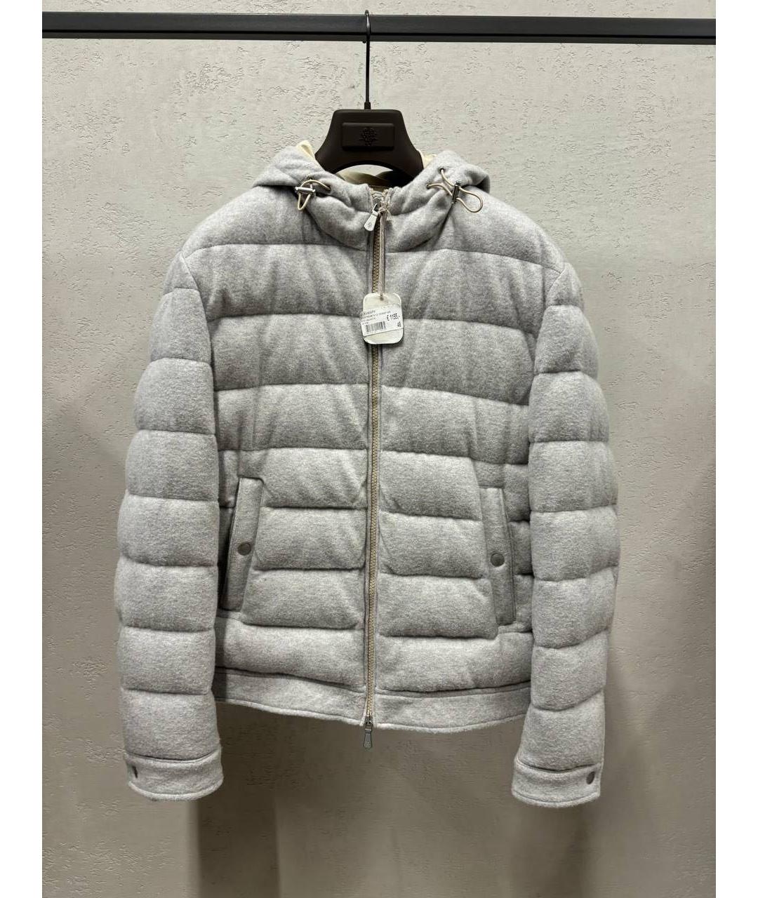 ELEVENTY Серый кашемировый пуховик, фото 5