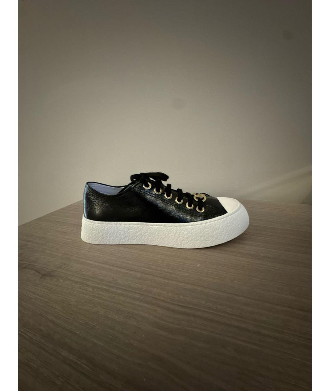 CHANEL Черные кожаные кеды, фото 7