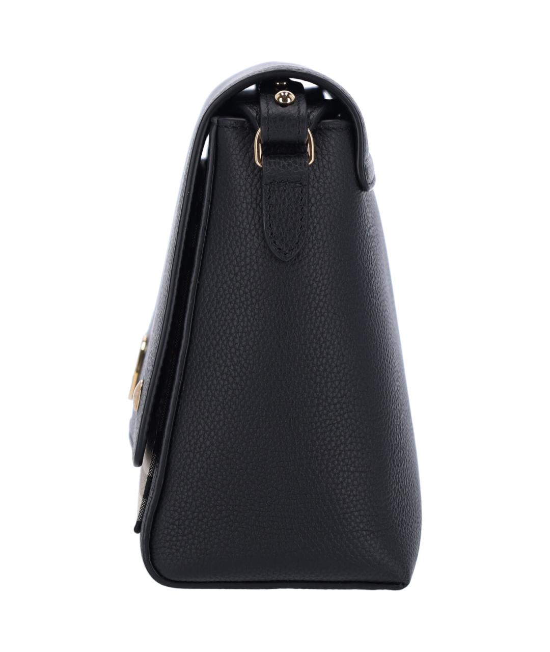 BURBERRY Черная кожаная сумка через плечо, фото 5