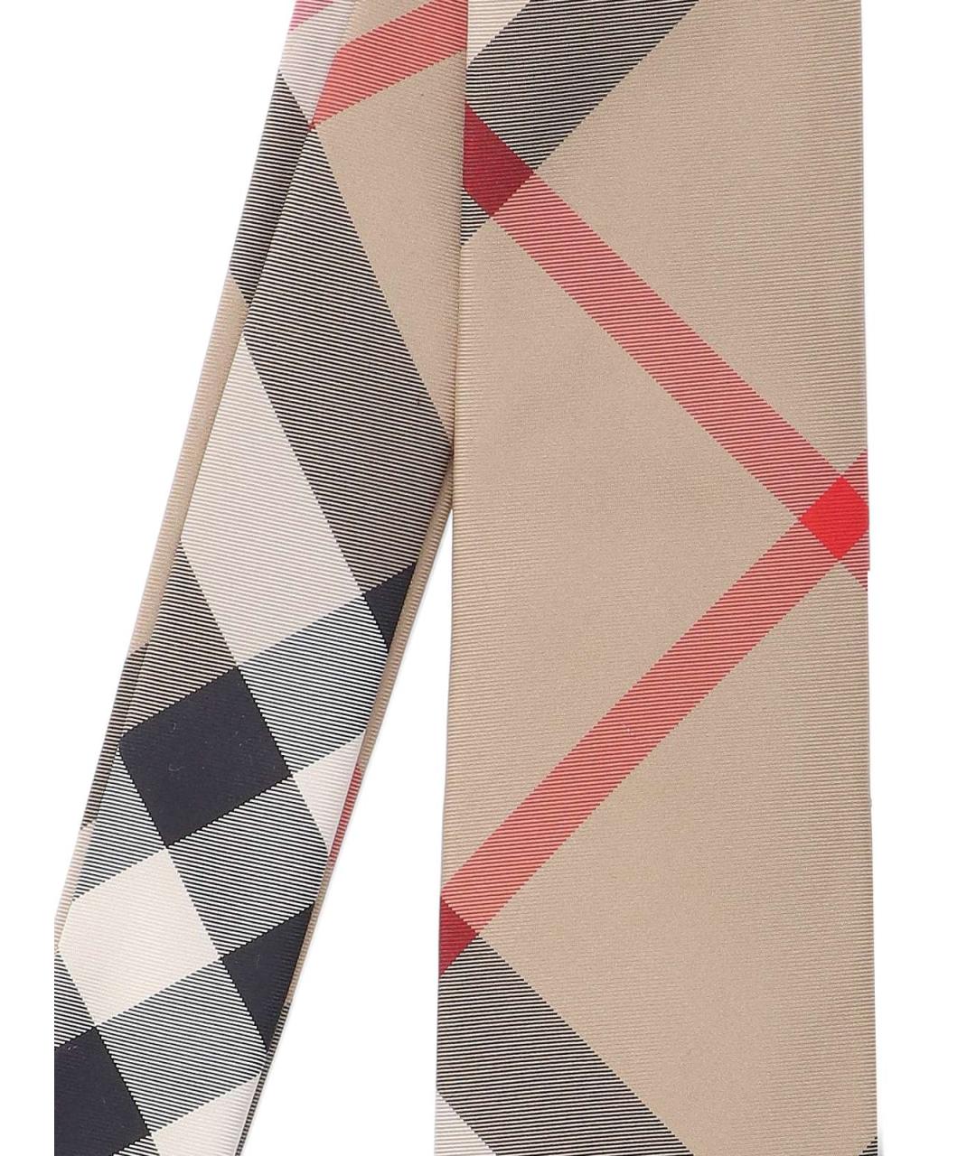 BURBERRY Бежевый шелковый галстук, фото 2
