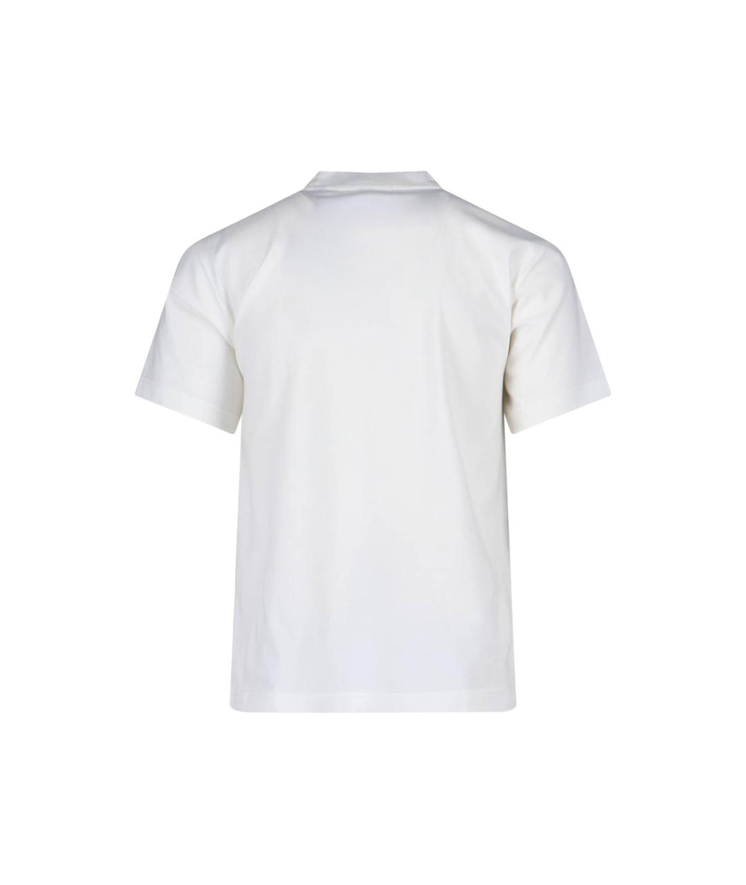 BURBERRY Белая хлопковая футболка, фото 2