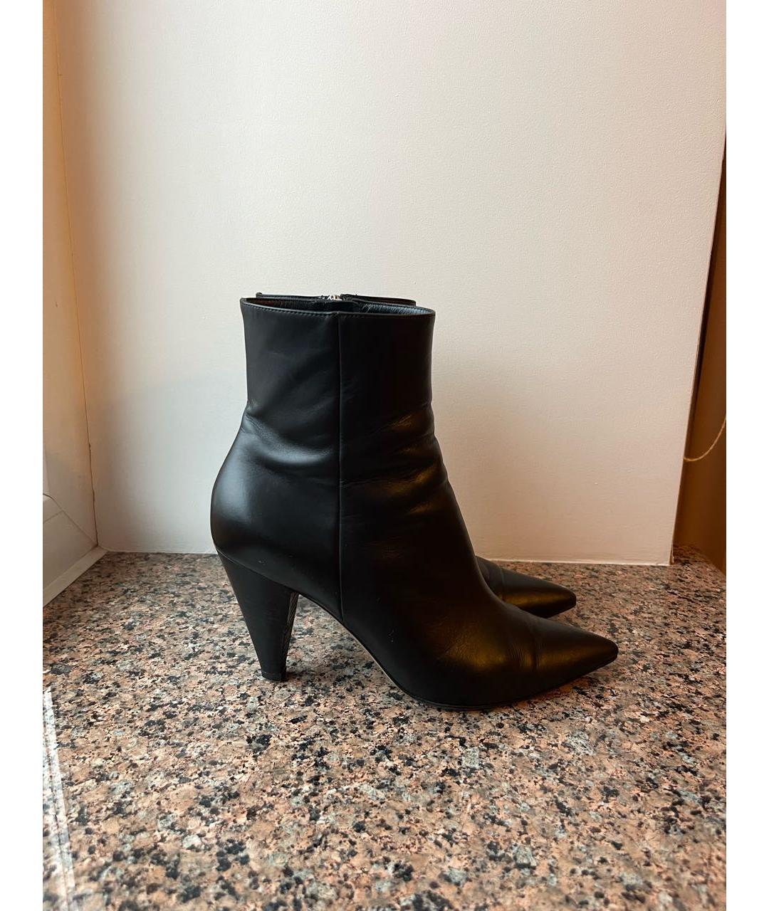 GIANVITO ROSSI Черные кожаные ботильоны, фото 6