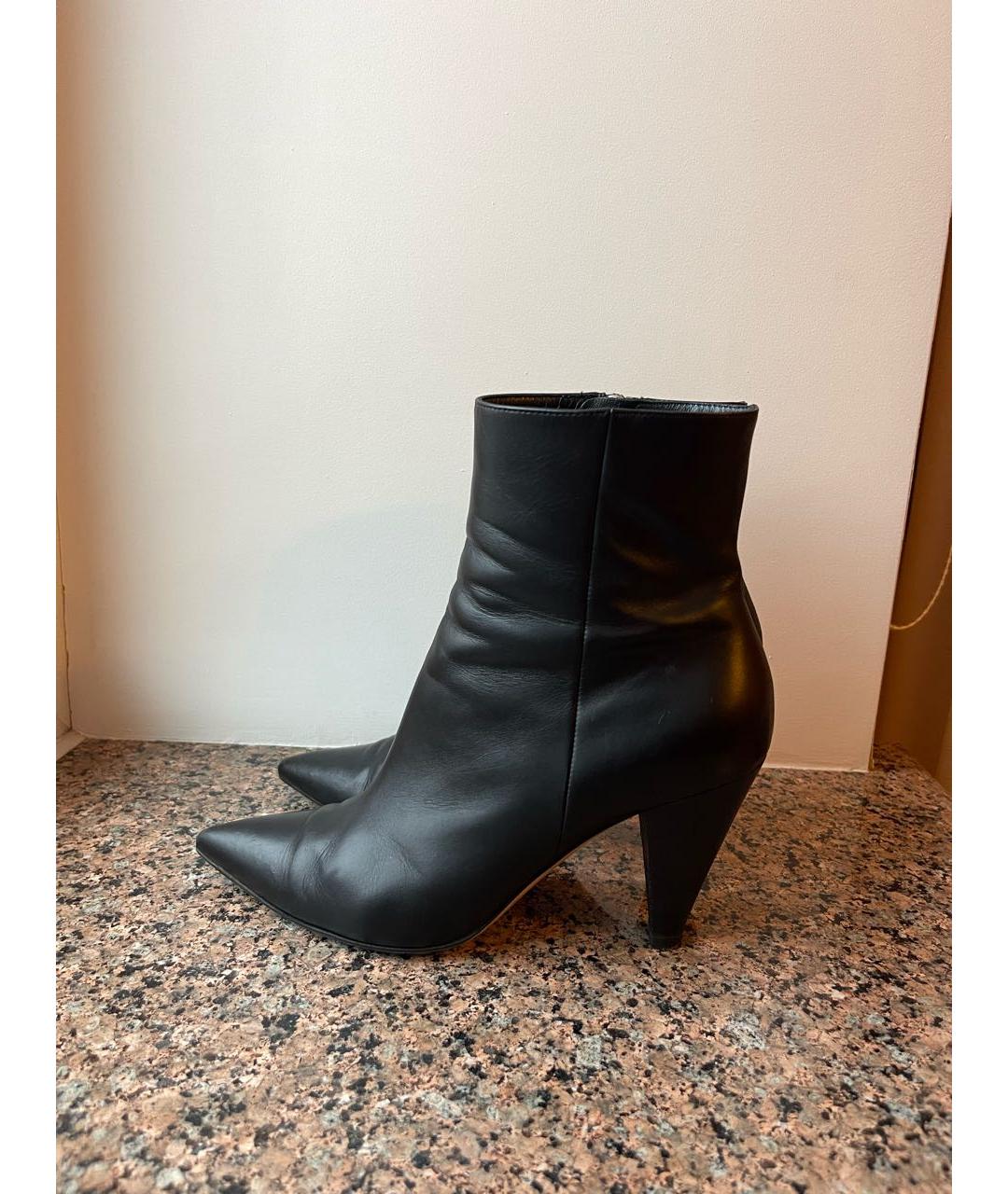 GIANVITO ROSSI Черные кожаные ботильоны, фото 3