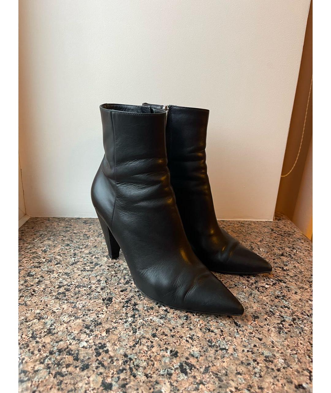 GIANVITO ROSSI Черные кожаные ботильоны, фото 2