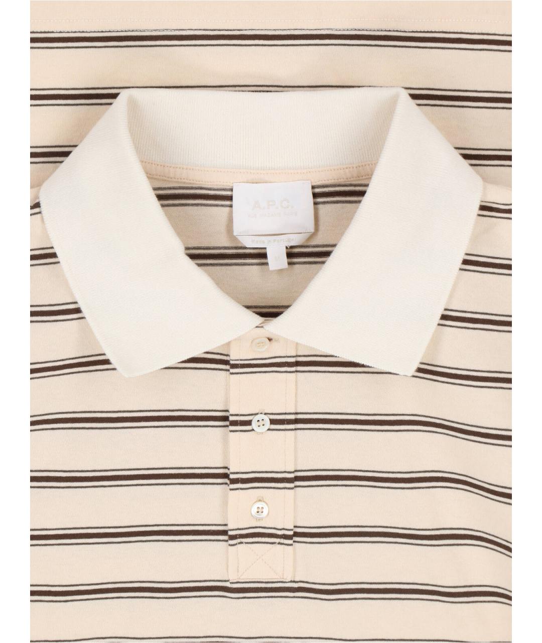 A.P.C. Белое поло с длинным рукавом, фото 3