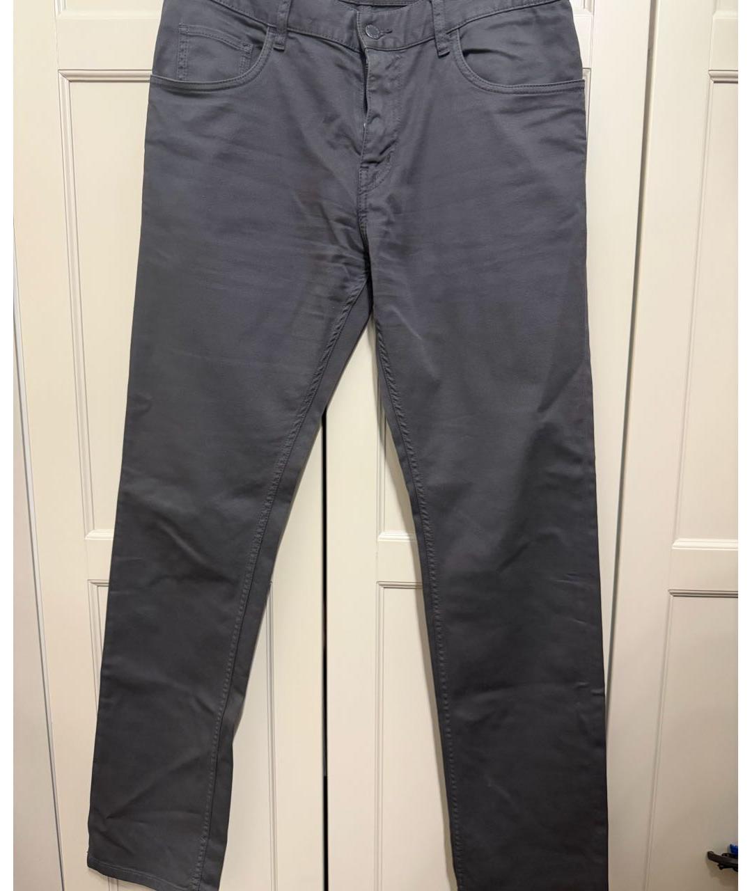 PRADA Антрацитовые хлопко-эластановые прямые джинсы, фото 5