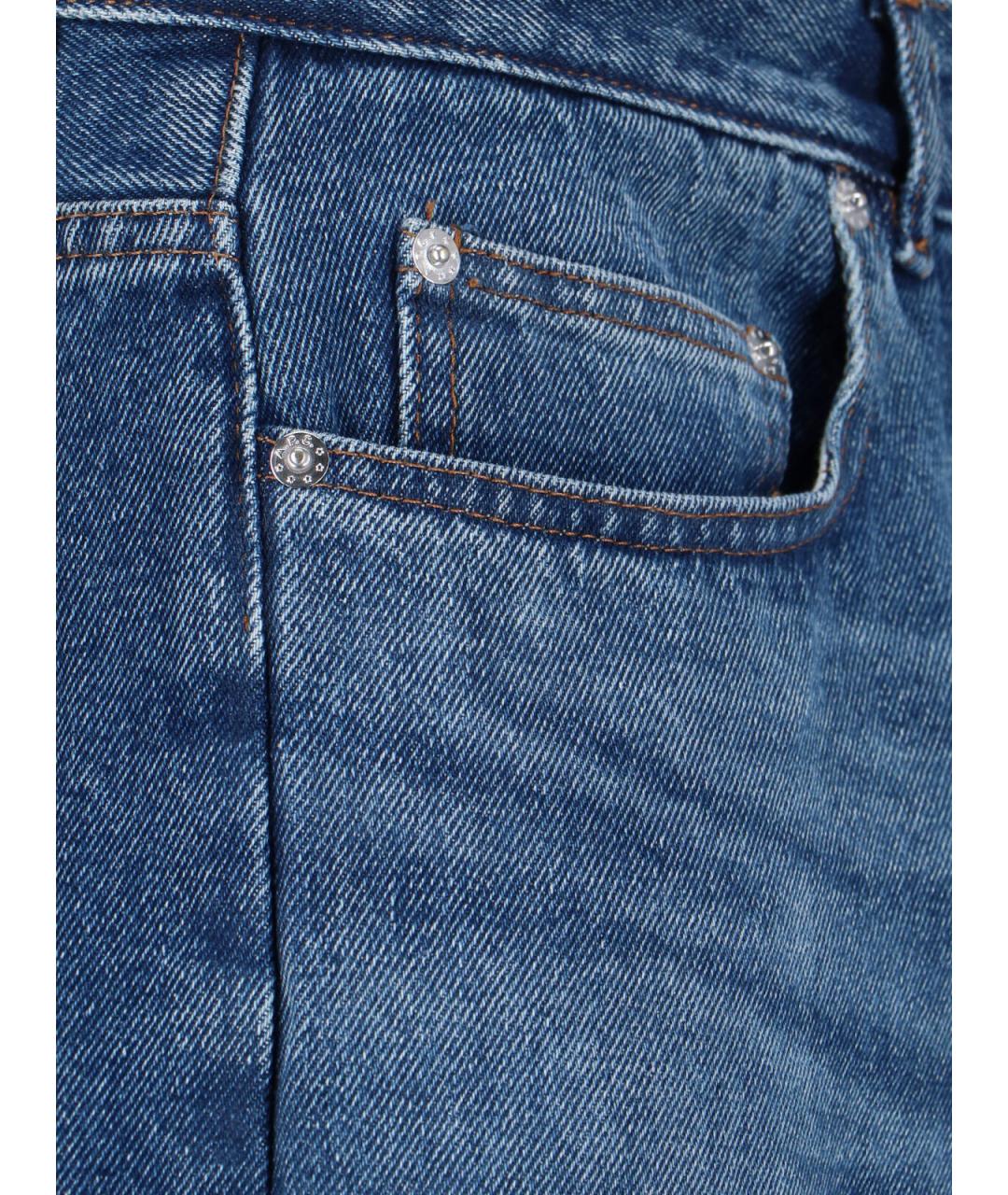 A.P.C. Синие хлопковые прямые джинсы, фото 4
