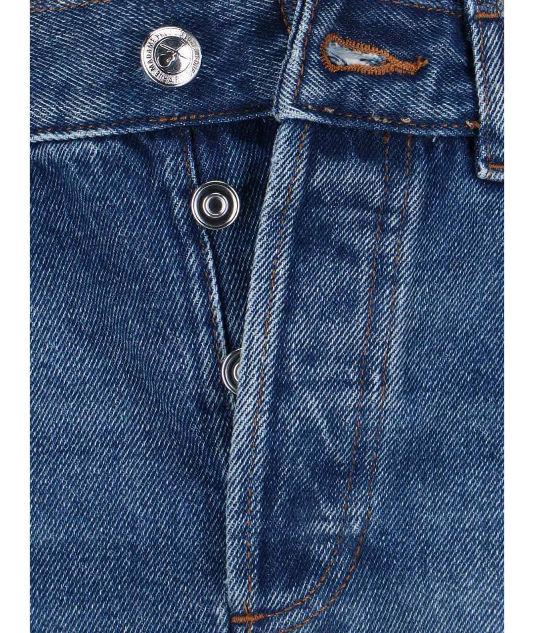 A.P.C. Синие хлопковые прямые джинсы, фото 5