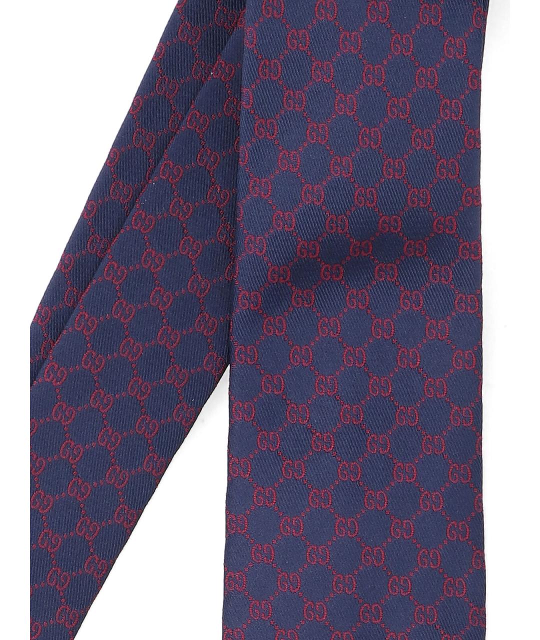 GUCCI Синий шелковый галстук, фото 2