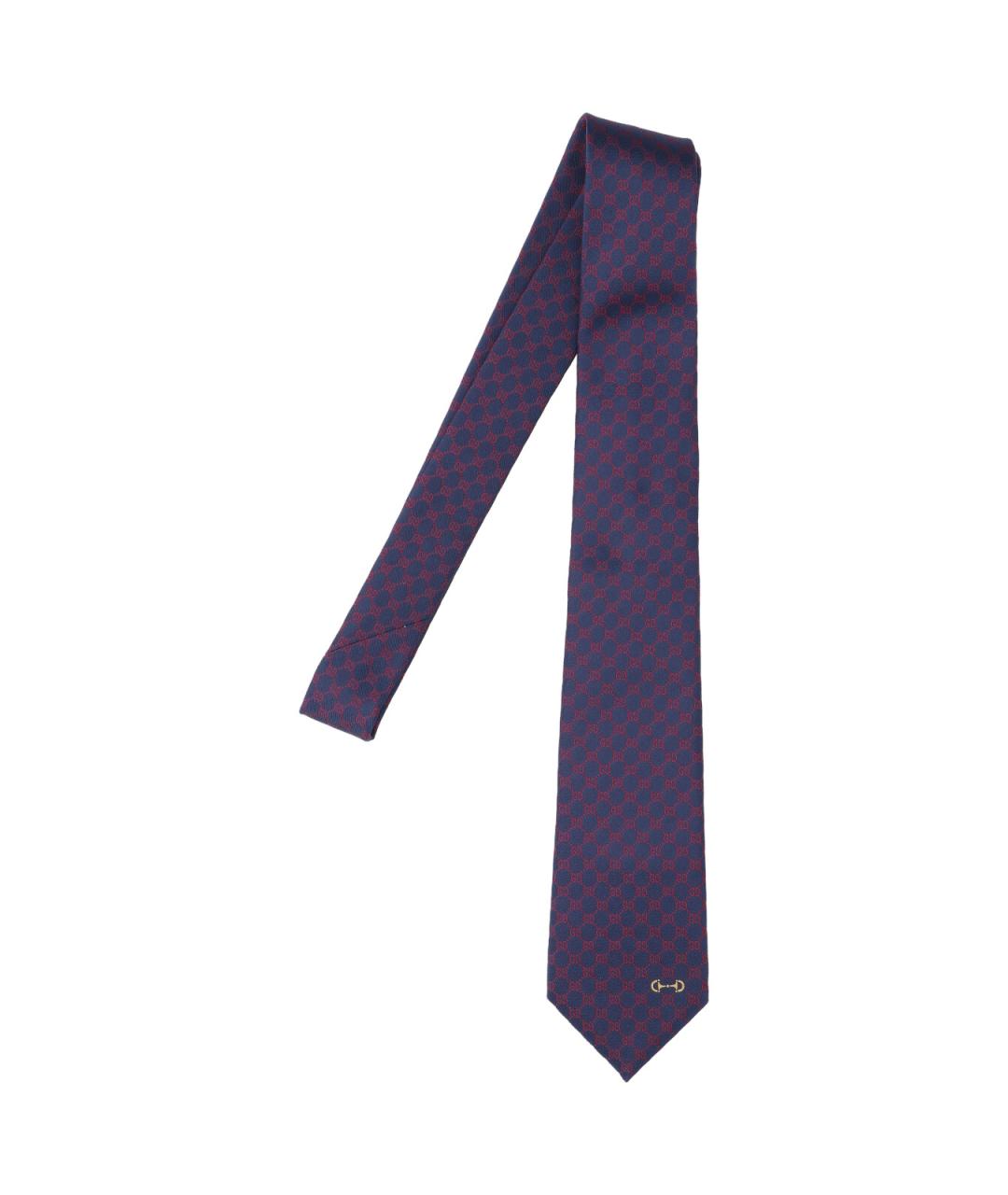 GUCCI Синий шелковый галстук, фото 1