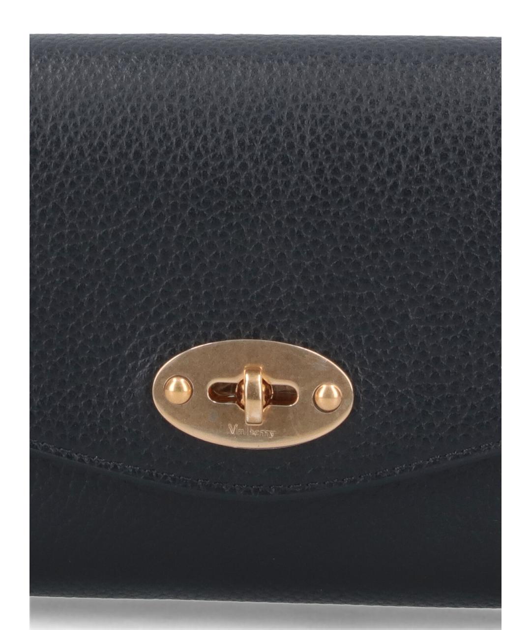 MULBERRY Черный кожаный кошелек, фото 4