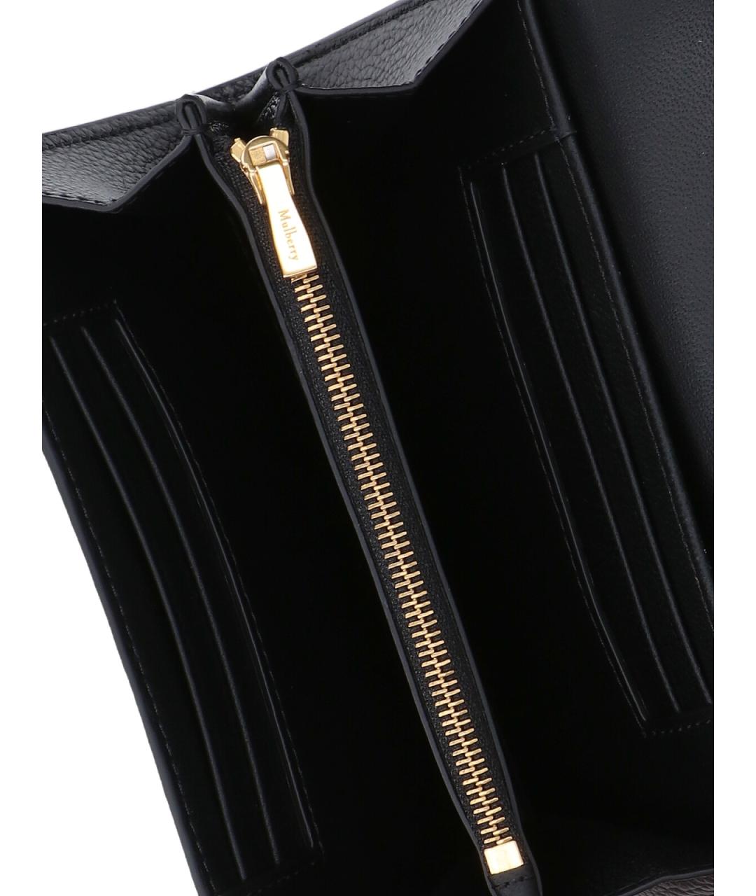 MULBERRY Черный кожаный кошелек, фото 5