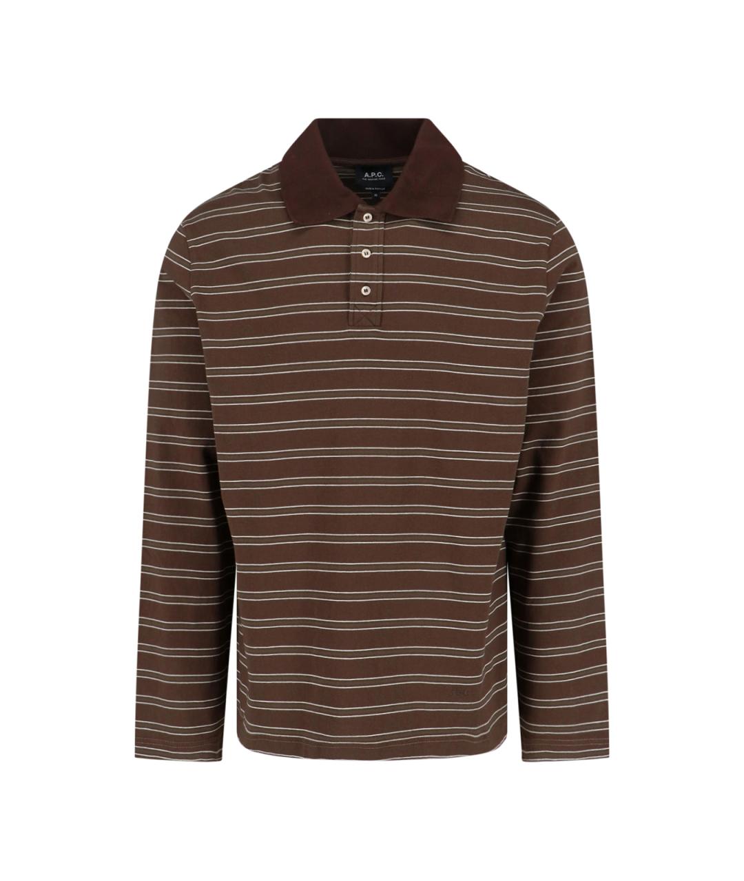 A.P.C. Мульти хлопковое поло с длинным рукавом, фото 1